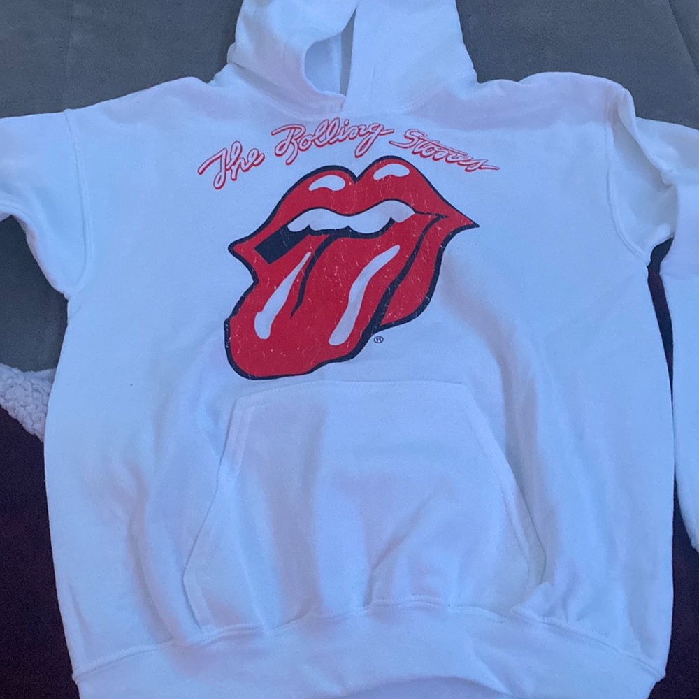 White Rolling Stones XS hoodie from Aeropostale